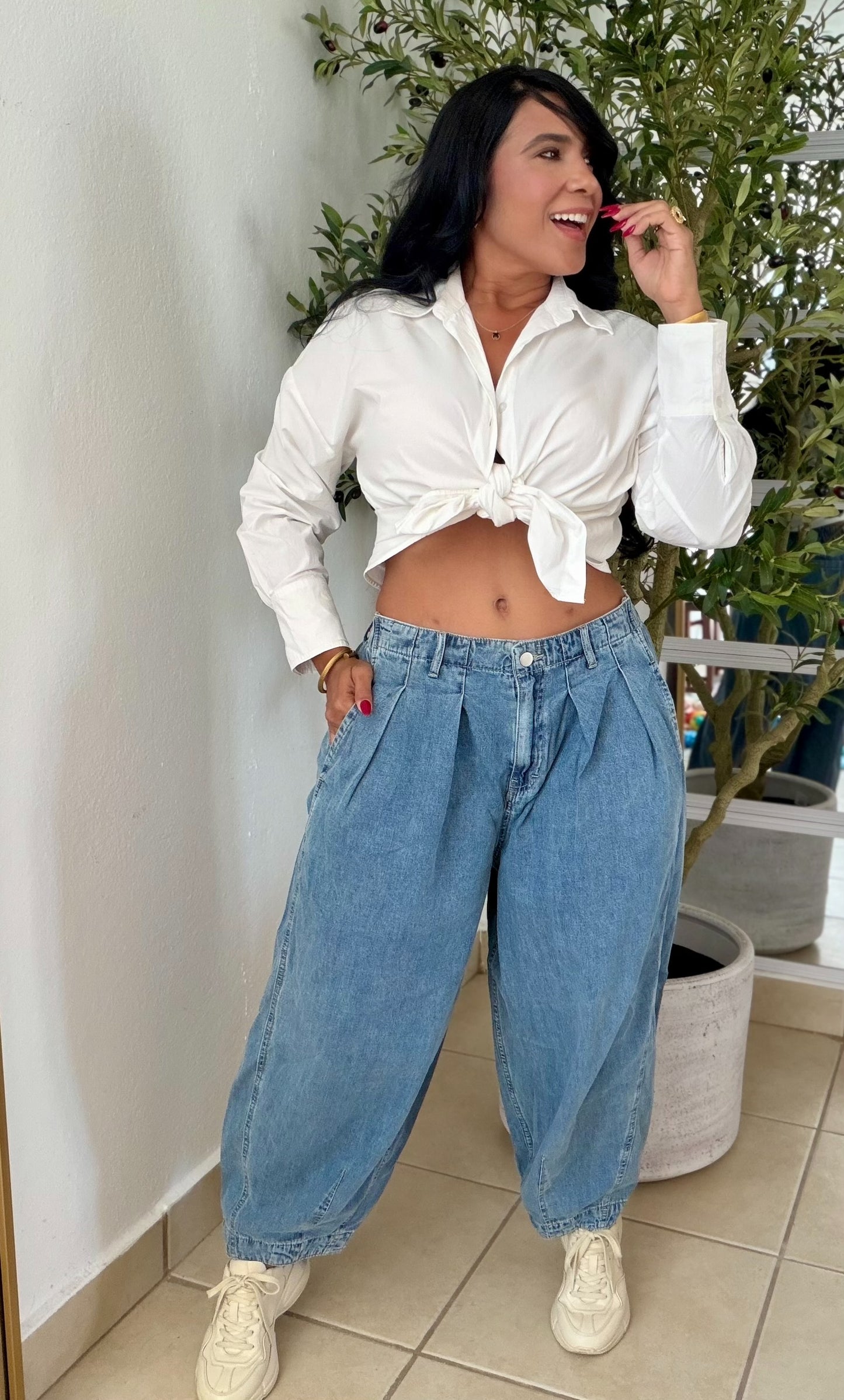 Baggy Barrel Trend Impecable Blue Jeans