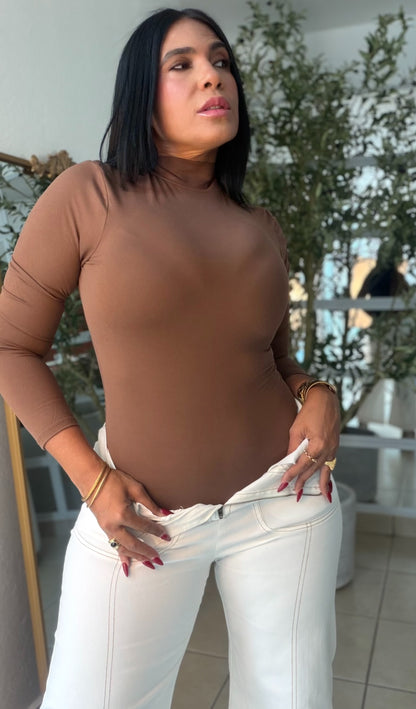 Choco Brown  Spandex Bodysuit