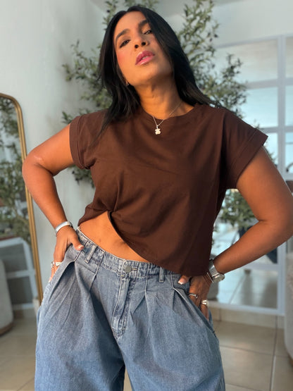 Choco Brown (Marron) Oversized Top