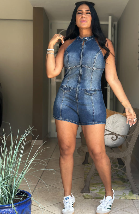 Colombia Spandex DENIM Romper