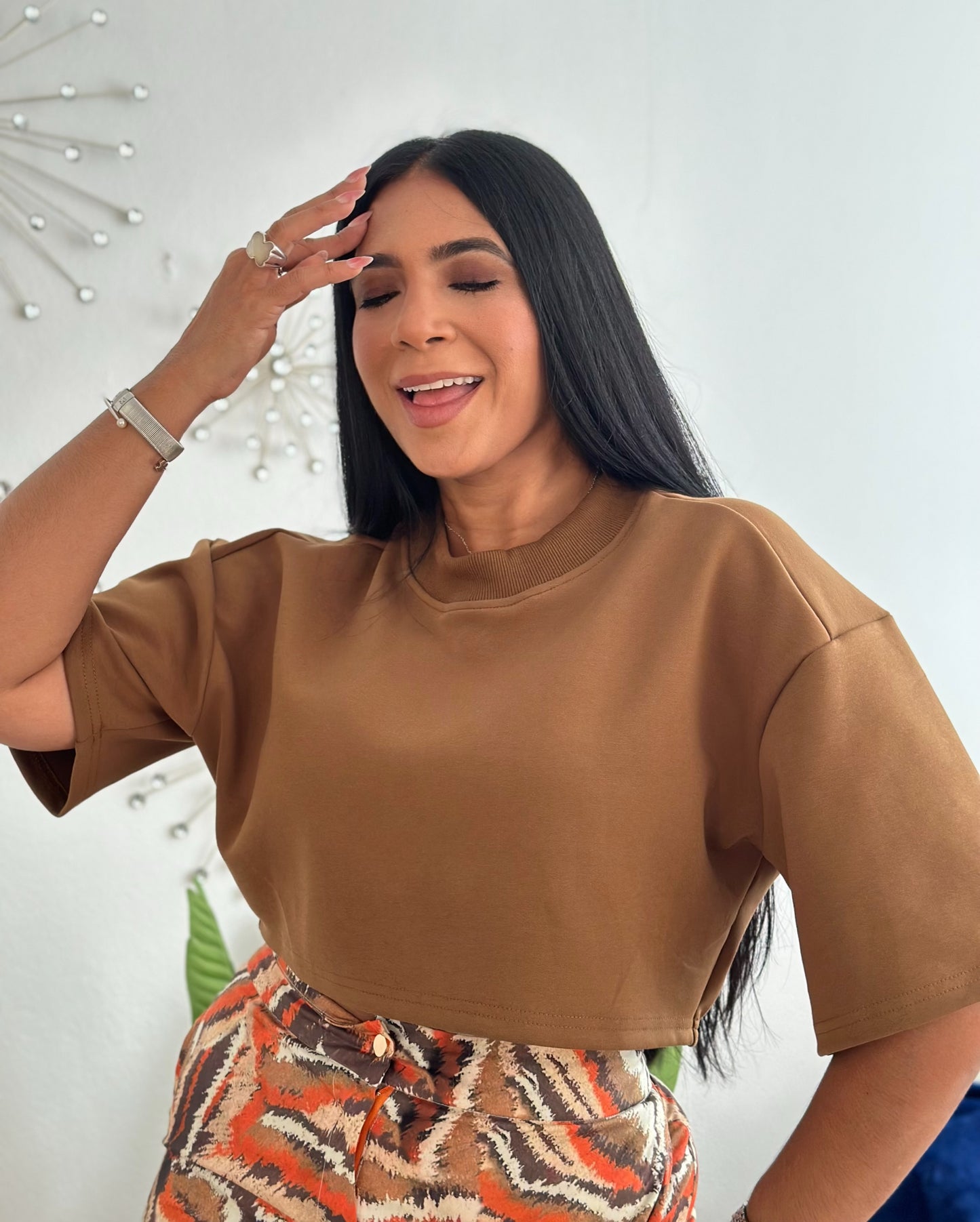 Brown Chocó Oversized Top