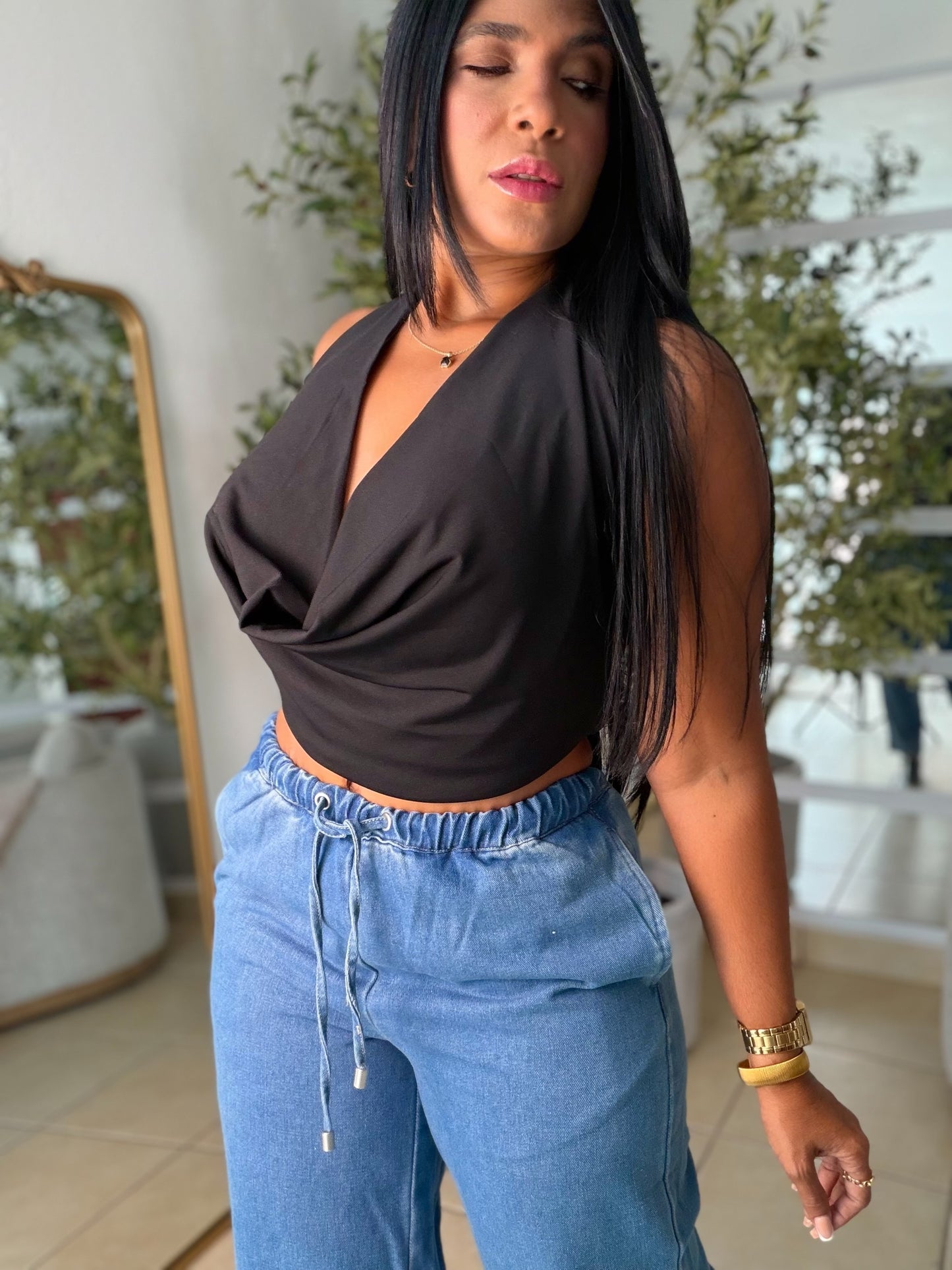 Black Sexy Top Spandex y Ajustable (puesto small)