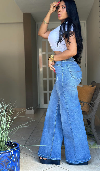 Vibrant Jeans Wide Leg Spandex (Uso talla 5) SOLD OUT