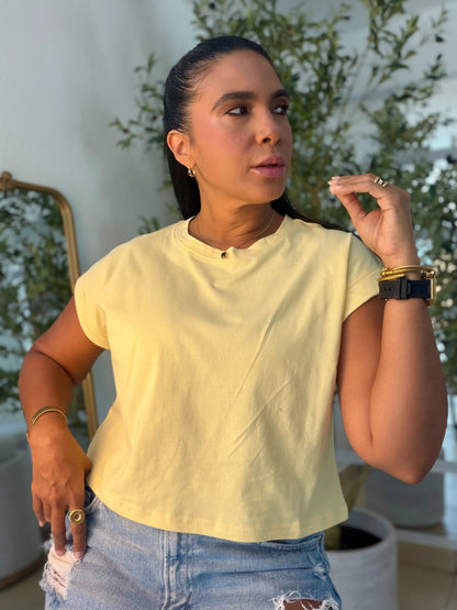 Butter Yellow Oversized Cotton Top (color amarillo) (SOLD OUT GRACIAS)