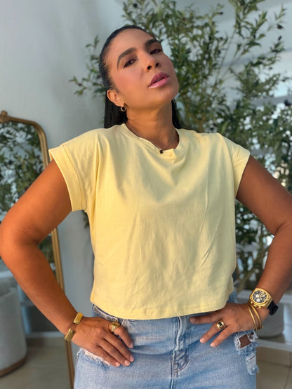 Butter Yellow Oversized Cotton Top (color amarillo) (SOLD OUT GRACIAS)