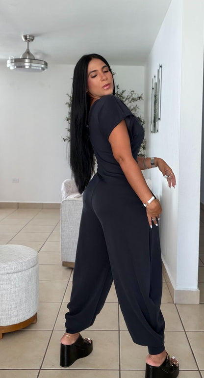 Baggy Blacky Spandex Luxe Jumpsuit (tiene bolsillos)PRE ORDEN