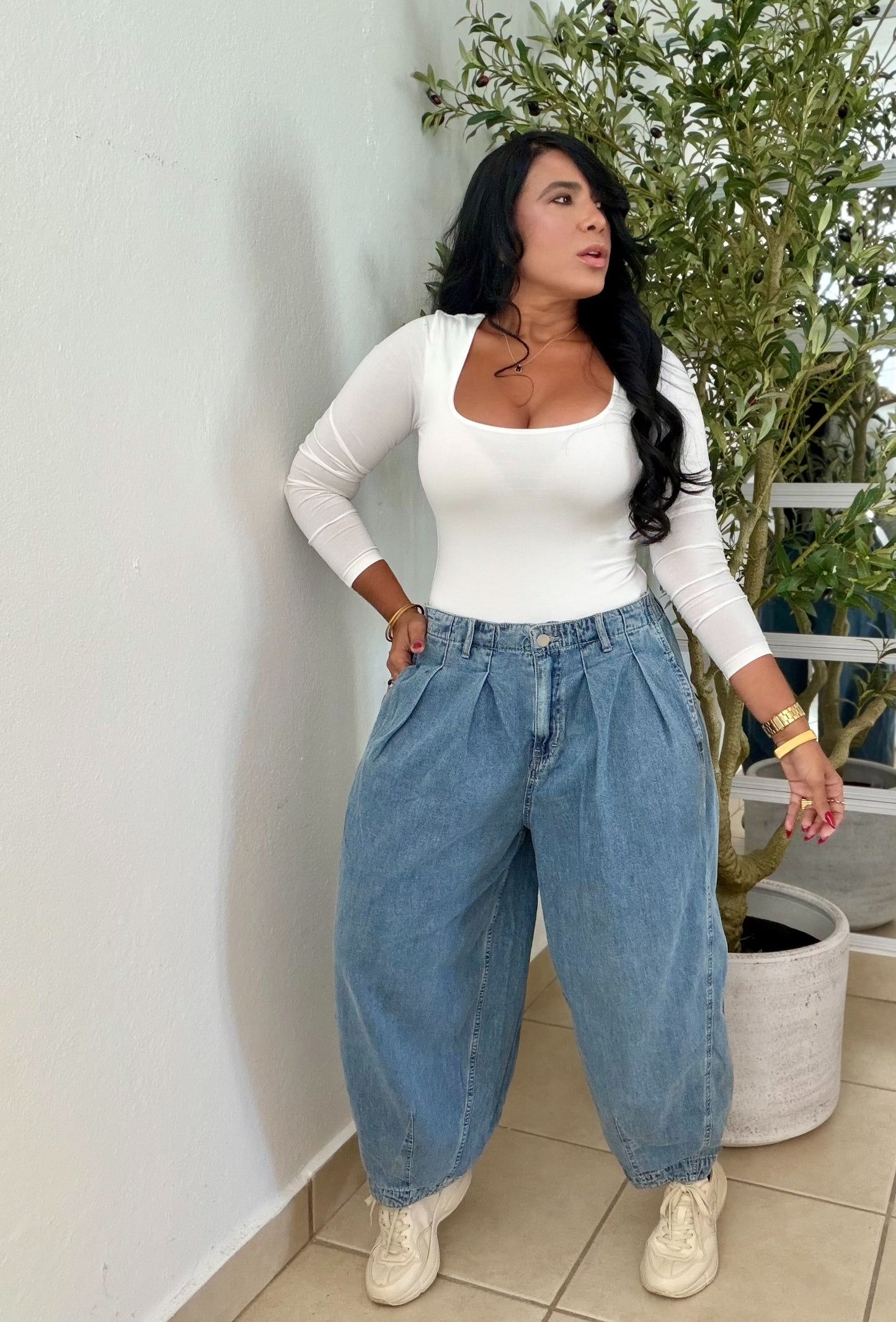 Baggy Barrel Trend Impecable Blue Jeans