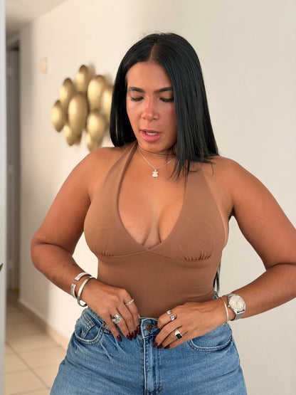 Dynamic Choco Brown Luxe Bodysuit Spandex Premium