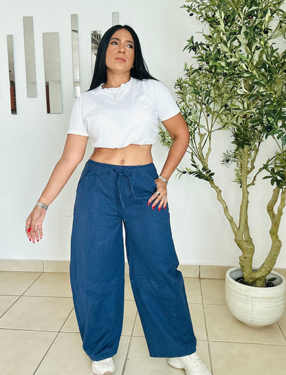 Navy Blue Baggy BARREL Oversized Pantalones