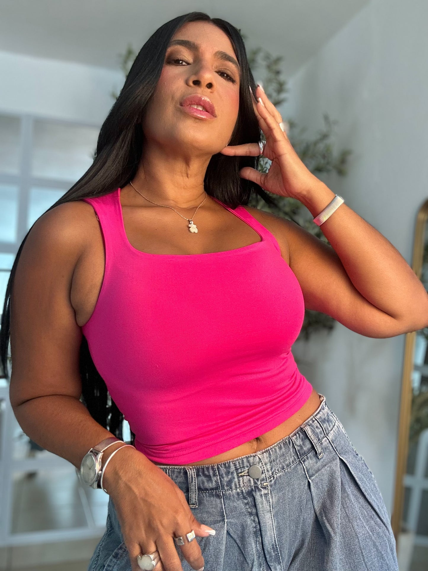 Neon Pink Spandex Luxe Basic(SOLD)