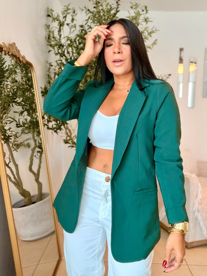 Asha Oversized Luxe Hunter Green Lavander Blazer VERDE (SOLD OUT)