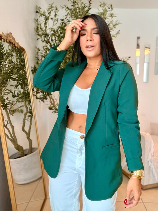 Asha Oversized Luxe Hunter Green Lavander Blazer VERDE (SOLD OUT)