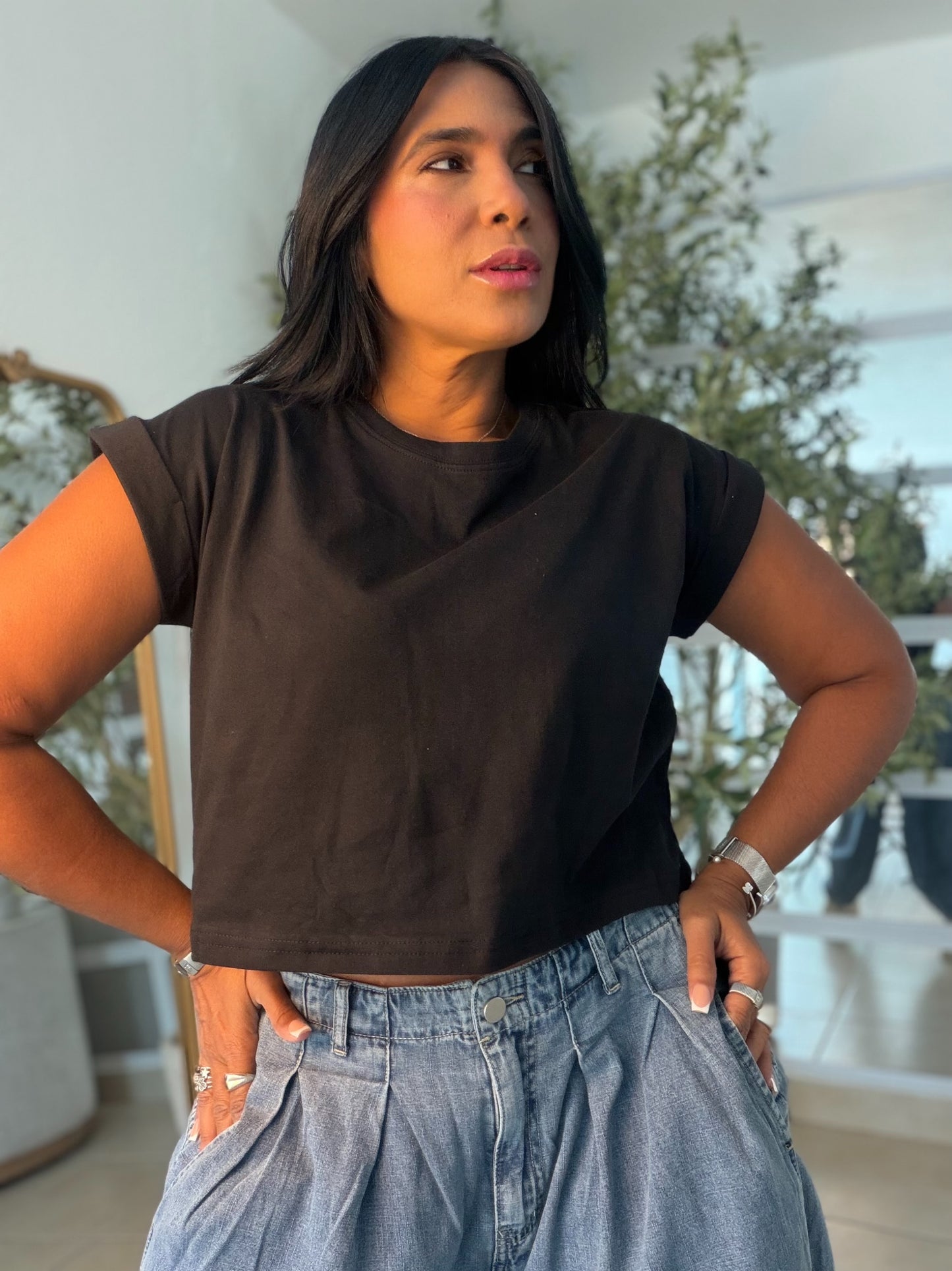 Blacky Black (color negro) Oversized Top Basic