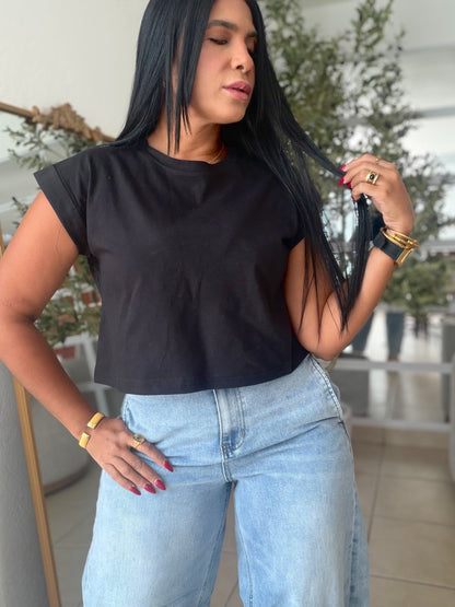 Blacky Black Oversized Basic Top (bàsicas cômodas para todo el año) SOLD OUT GRACIAS