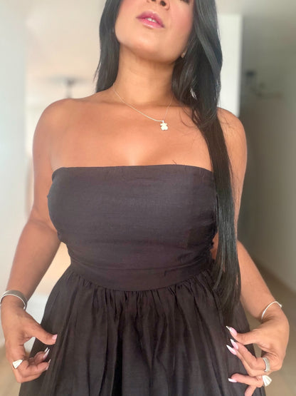 Gitana Boho Spandex Luxe Blacky Black Dress (no zipper ni botones. Sumamente spandex y cubridor total)SOLD
