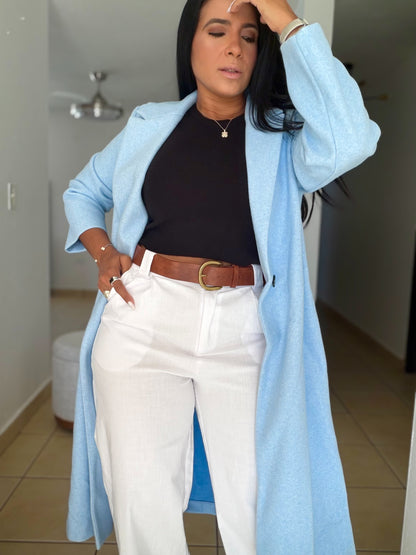 Y definitvamente es mío!! Omg! White Luxe Linen Spandex Pants (incluye correa y es bien expandible!)Wide Leg