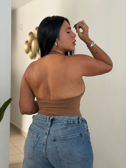 Dynamic Choco Brown Luxe Bodysuit Spandex Premium