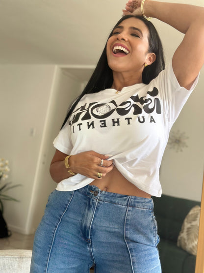 Brokz Authentik Oversized GIRL’S Luxe Shirt Top WHITE