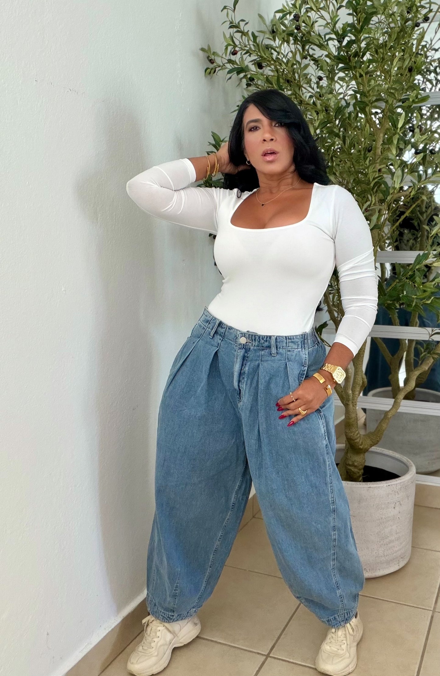Baggy Barrel Trend Impecable Blue Jeans