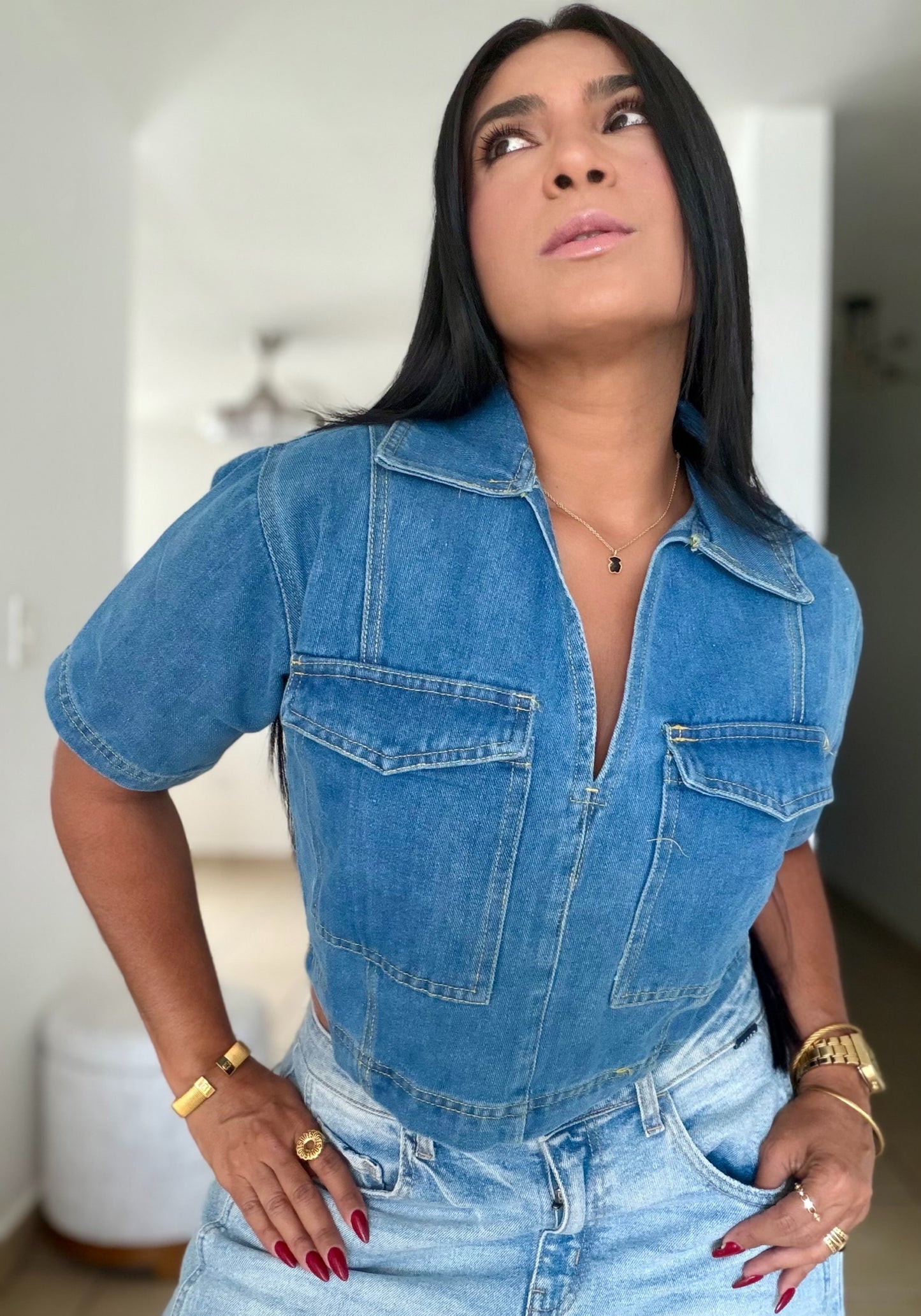 Denim Blue Luxe Top (SOLD OUT)