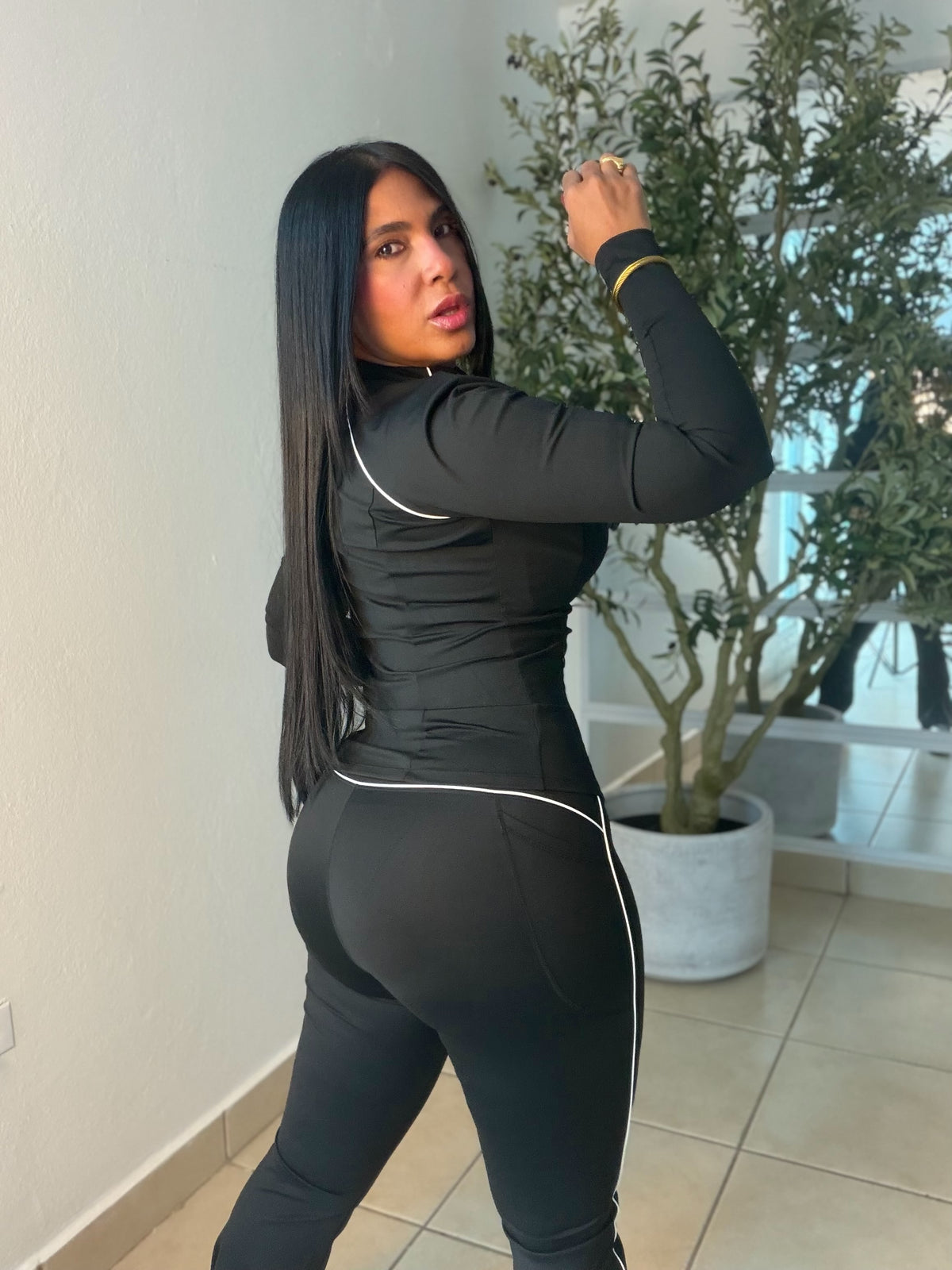 Gym o Diario Set! Mega Premium! Calidad Faja! Comprime todo!! Color black blacjy negro (3 piezas) Spandex Total Expandible (SOLD OUT GRACIAS)