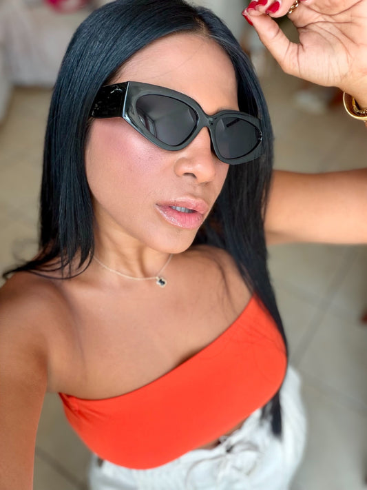 Gafitas Trendy Frame Negro y Lente negro