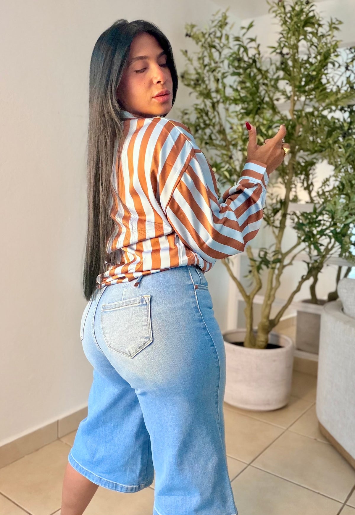 Premiun Spandex Light Denim Blue Bermudas (jorts)