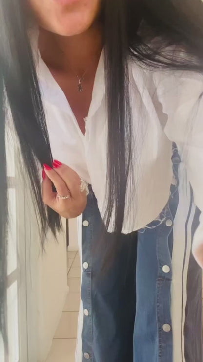 Posianna Oversized Spandex Wide Leg Jeans