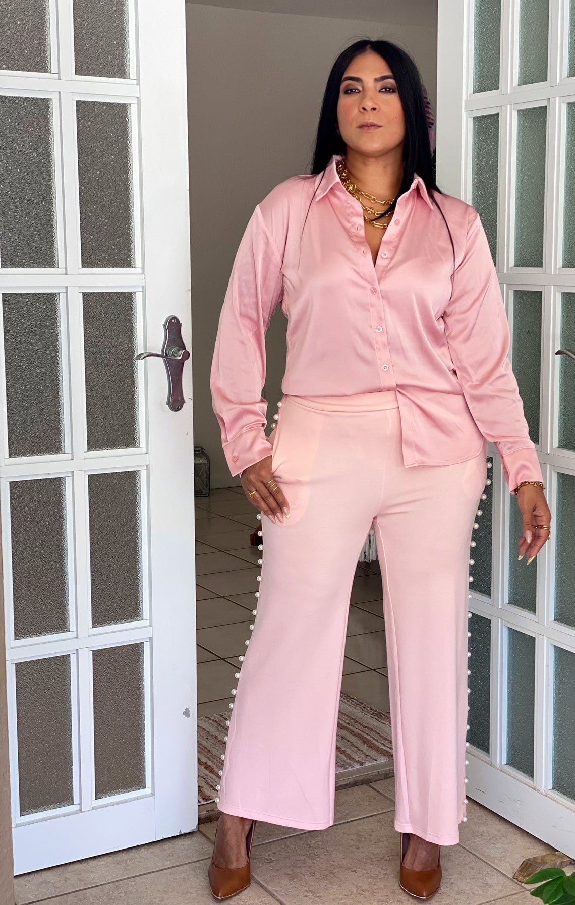 Thais Luxe Pink Pants