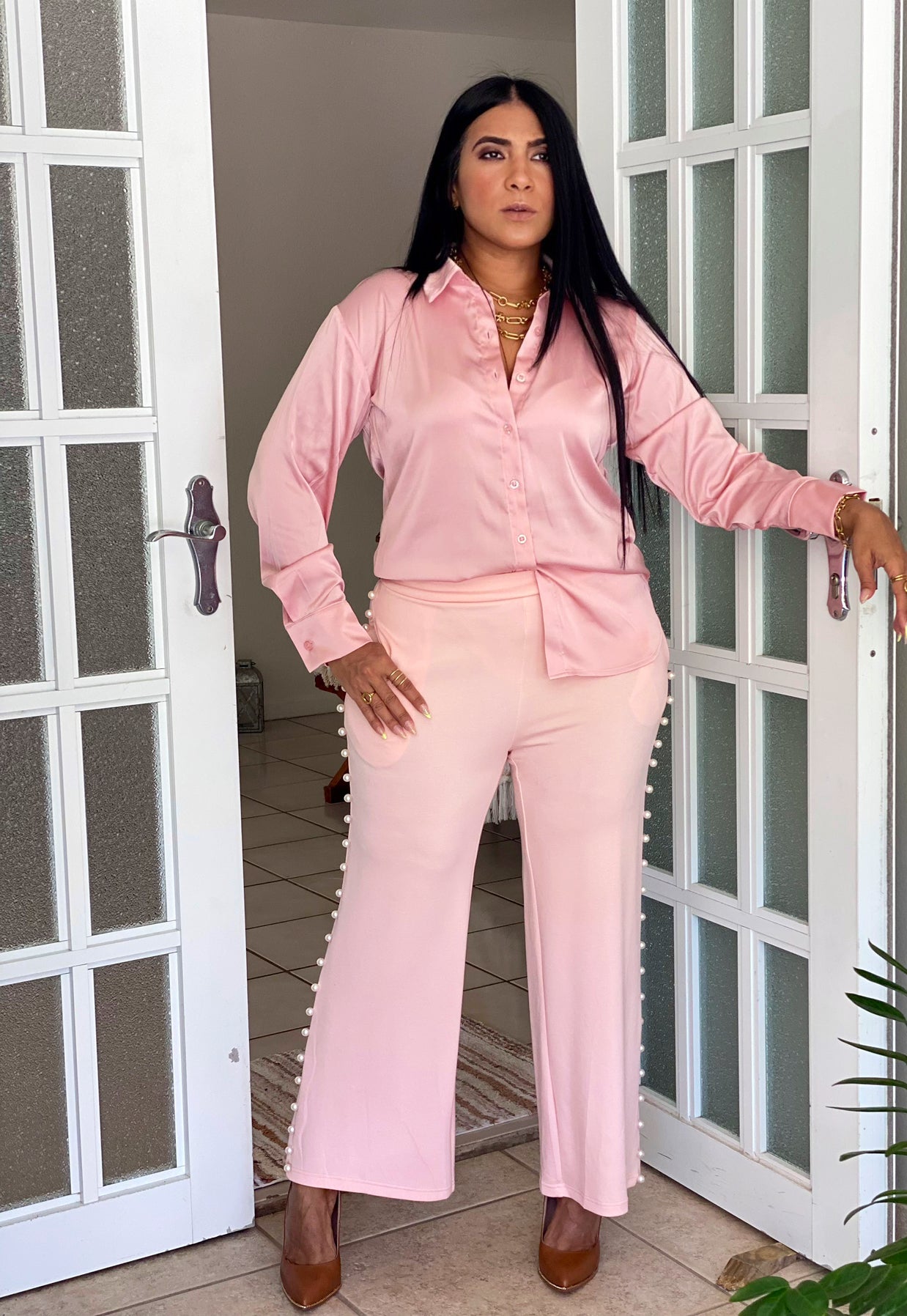 Thais Luxe Pink Pants